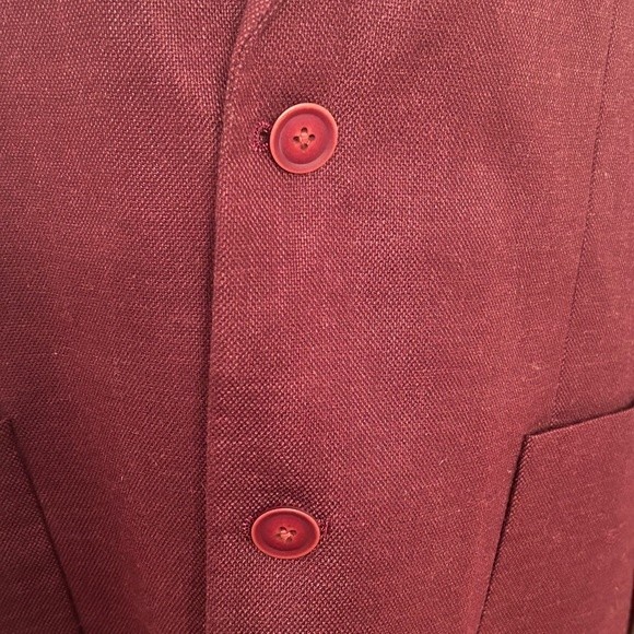 Nautica Men’s Burgundy Modern Fit Wool Sports Coat Blazer - Picture 5 of 11